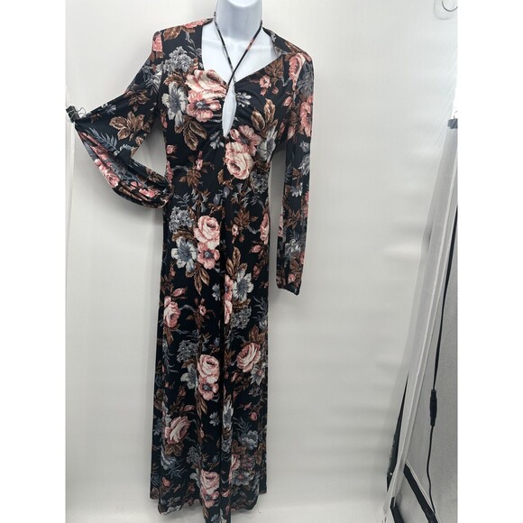 1970s "Sunday's Child, California" Pyschedelic‎ Maxi Dress M - Picture 13 of 15